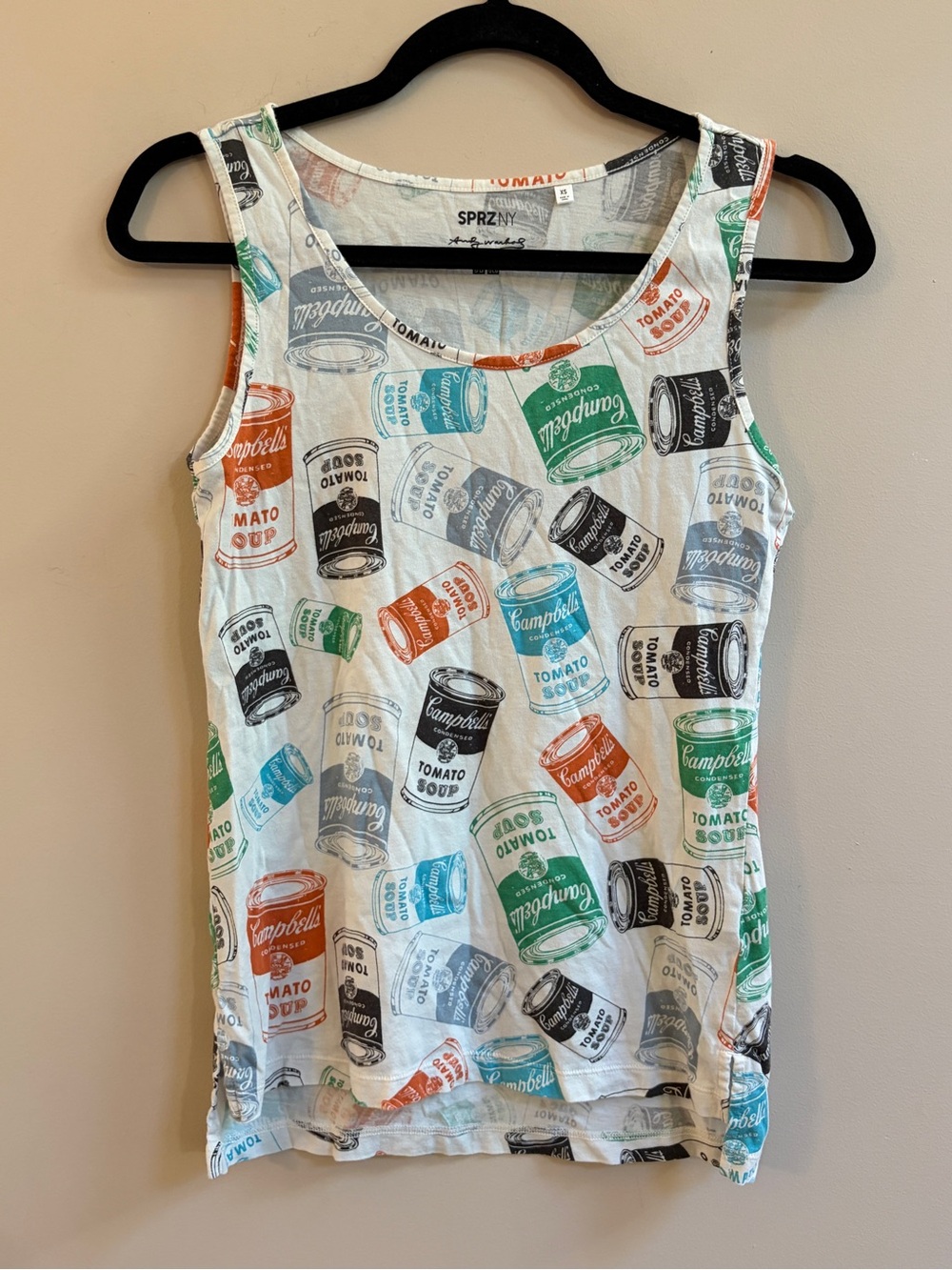 Uniqlo SPRZ NY Andy Warhol Campbell’s Soup Can Pop Art Graphic Tank Top Shirt